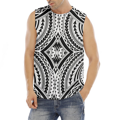 Maori Tribal Polynesian Tattoo Print Men's Fitness Tank Top