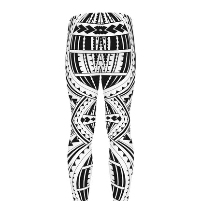 Maori Tribal Polynesian Tattoo Print Men's leggings