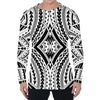 Maori Tribal Polynesian Tattoo Print Men's Long Sleeve T-Shirt