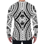 Maori Tribal Polynesian Tattoo Print Men's Long Sleeve T-Shirt