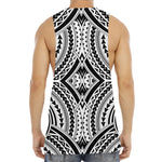 Maori Tribal Polynesian Tattoo Print Men's Muscle Tank Top