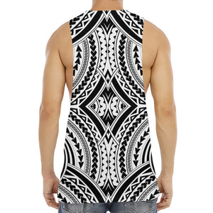 Maori Tribal Polynesian Tattoo Print Men's Muscle Tank Top