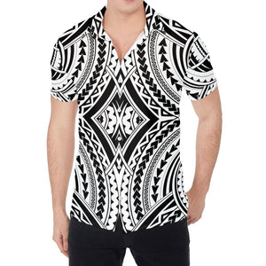 Maori Tribal Polynesian Tattoo Print Men's Shirt