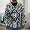 Maori Tribal Polynesian Tattoo Print Men's Shirt Jacket