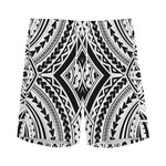 Maori Tribal Polynesian Tattoo Print Men's Sports Shorts