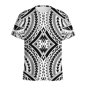 Maori Tribal Polynesian Tattoo Print Men's Sports T-Shirt