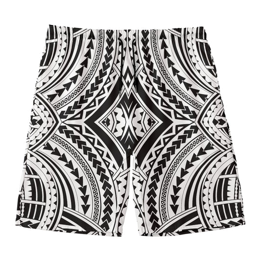 Maori Tribal Polynesian Tattoo Print Men's Swim Trunks