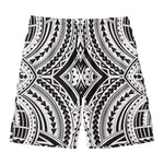 Maori Tribal Polynesian Tattoo Print Men's Swim Trunks