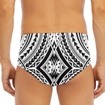 Maori Tribal Polynesian Tattoo Print Men's Triangle Swim Briefs