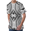 Maori Tribal Polynesian Tattoo Print Men's Velvet T-Shirt