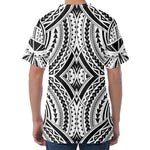 Maori Tribal Polynesian Tattoo Print Men's Velvet T-Shirt