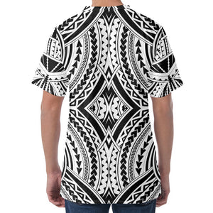 Maori Tribal Polynesian Tattoo Print Men's Velvet T-Shirt