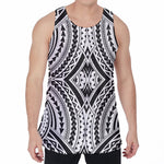 Maori Tribal Polynesian Tattoo Print Men's Velvet Tank Top