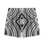 Maori Tribal Polynesian Tattoo Print Mesh Shorts