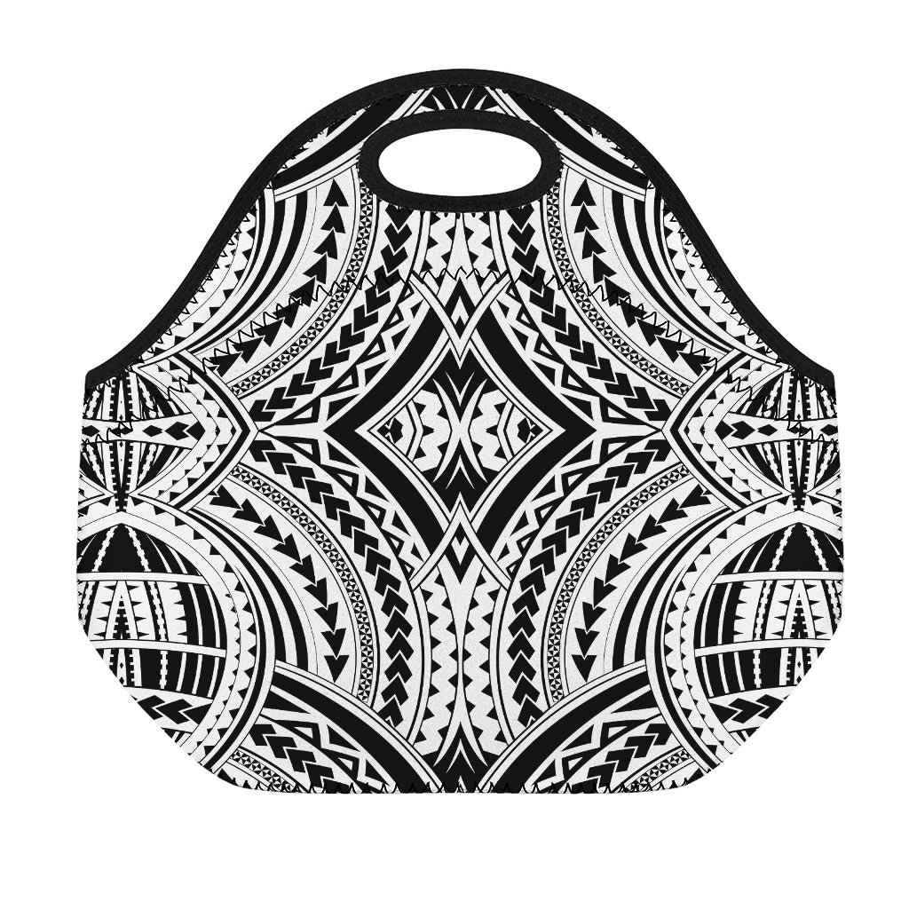 Maori Tribal Polynesian Tattoo Print Neoprene Lunch Bag