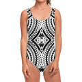 Maori Tribal Polynesian Tattoo Print One Piece Swimsuit