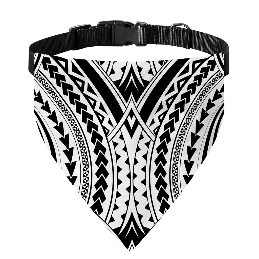 Maori Tribal Polynesian Tattoo Print Over The Collar Dog Bandana