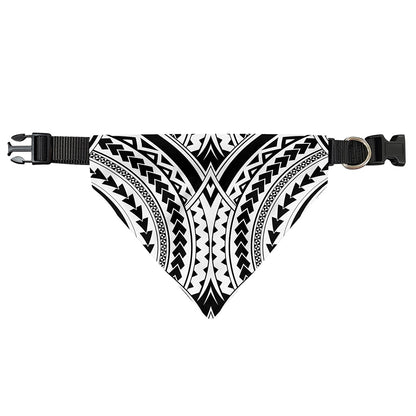 Maori Tribal Polynesian Tattoo Print Over The Collar Dog Bandana