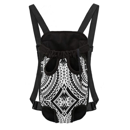 Maori Tribal Polynesian Tattoo Print Pet Carrier Backpack