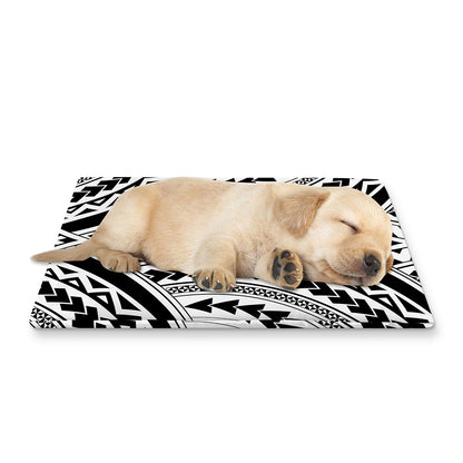 Maori Tribal Polynesian Tattoo Print Pet Cooling Mat Cover