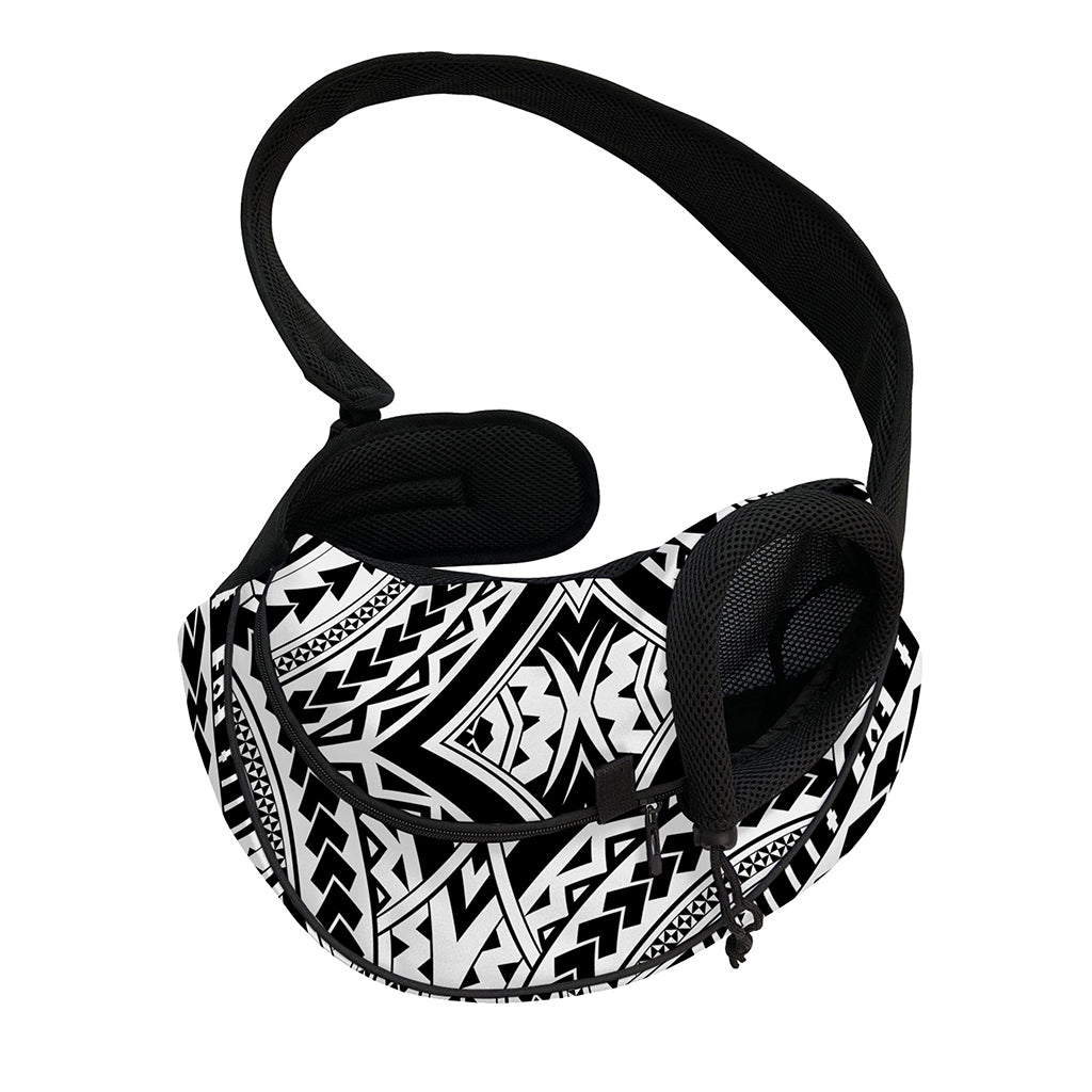 Maori Tribal Polynesian Tattoo Print Pet Sling Carrier