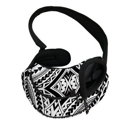 Maori Tribal Polynesian Tattoo Print Pet Sling Carrier