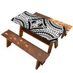 Maori Tribal Polynesian Tattoo Print Picnic Table Cover