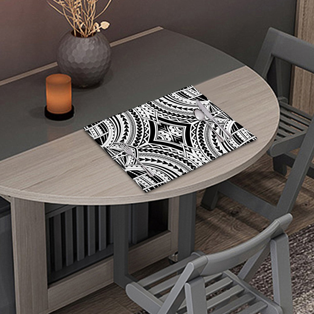 Maori Tribal Polynesian Tattoo Print Placemat