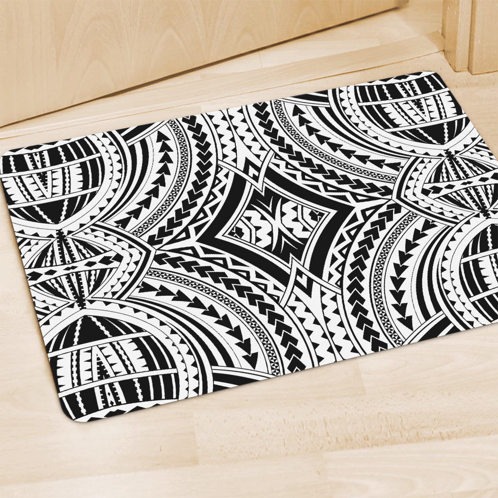 Maori Tribal Polynesian Tattoo Print Polyester Doormat