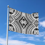 Maori Tribal Polynesian Tattoo Print Polyester Flag