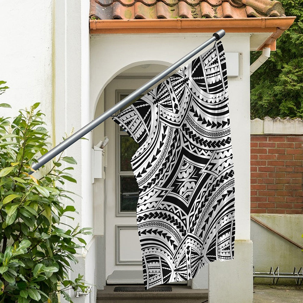 Maori Tribal Polynesian Tattoo Print Polyester Flag