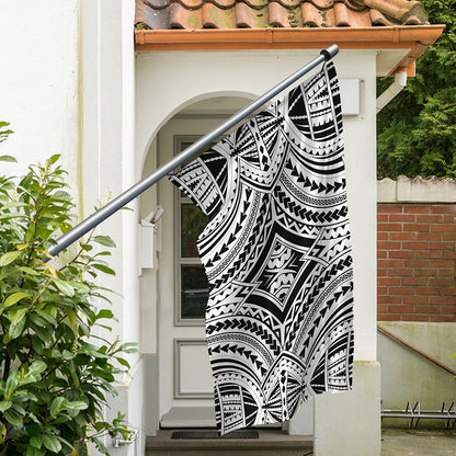 Maori Tribal Polynesian Tattoo Print Polyester Flag