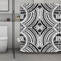 Maori Tribal Polynesian Tattoo Print Polyester Shower Curtain
