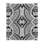 Maori Tribal Polynesian Tattoo Print Polyester Shower Curtain