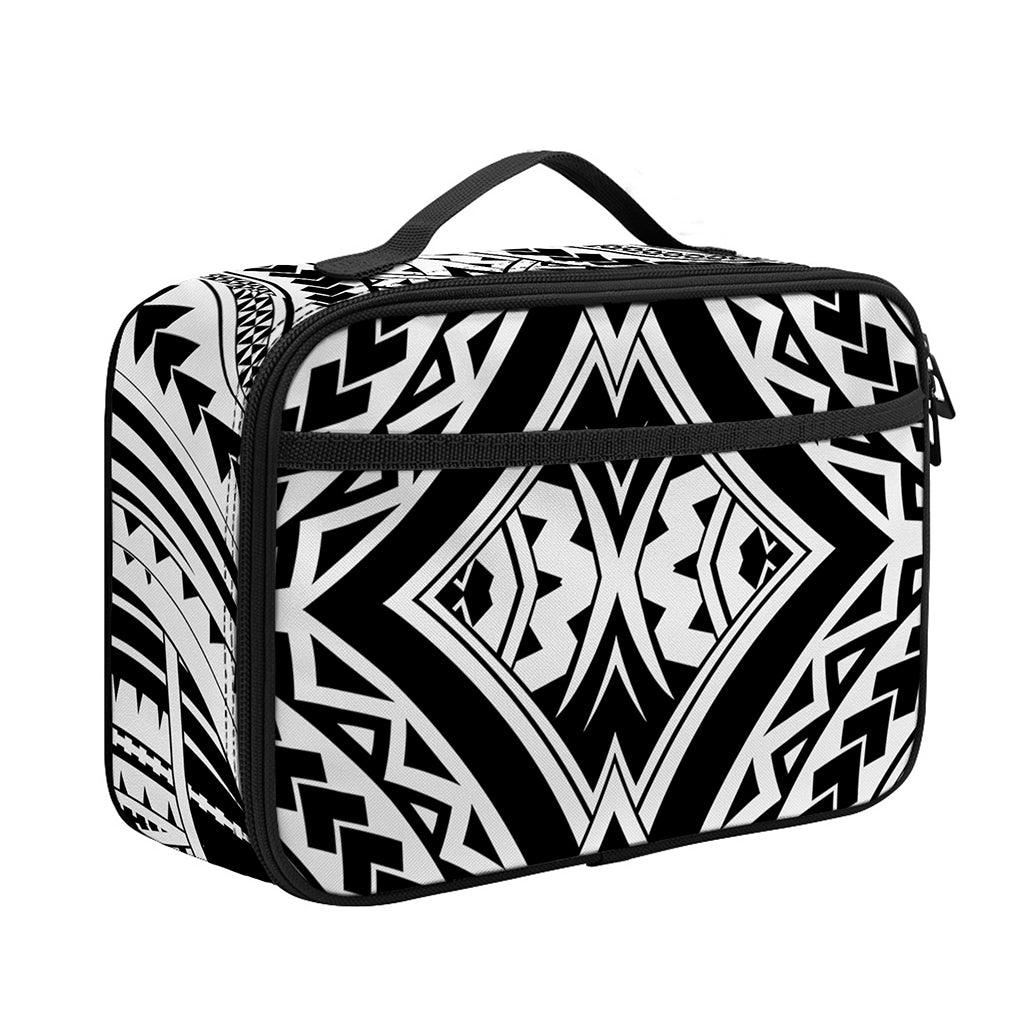 Maori Tribal Polynesian Tattoo Print Portable Lunch Bag