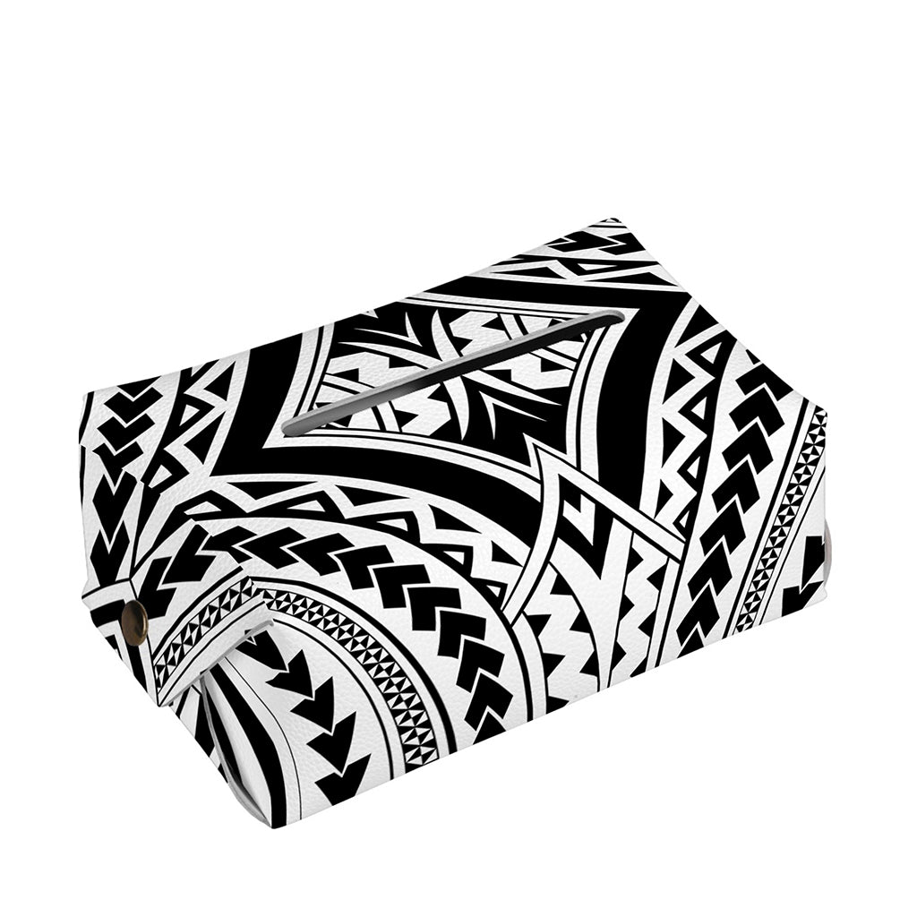Maori Tribal Polynesian Tattoo Print Rectangle Tissue Box Cover
