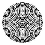 Maori Tribal Polynesian Tattoo Print Round Blanket