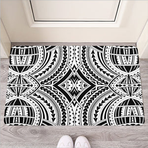 Maori Tribal Polynesian Tattoo Print Rubber Doormat