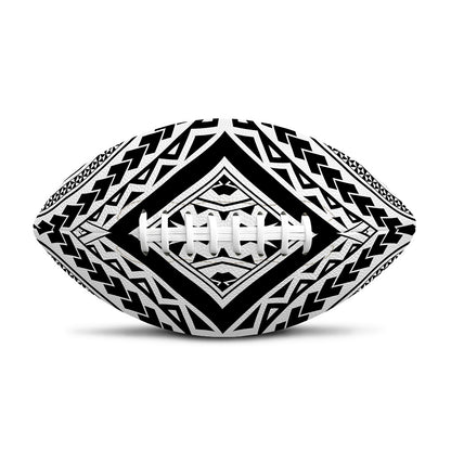Maori Tribal Polynesian Tattoo Print Rugby Ball