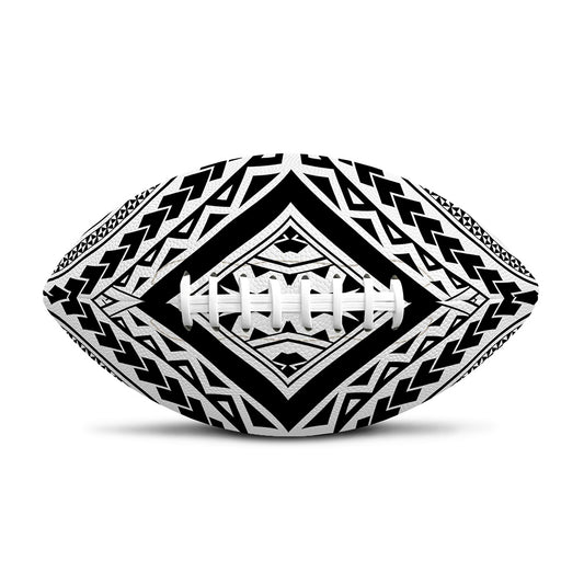 Maori Tribal Polynesian Tattoo Print Rugby Ball