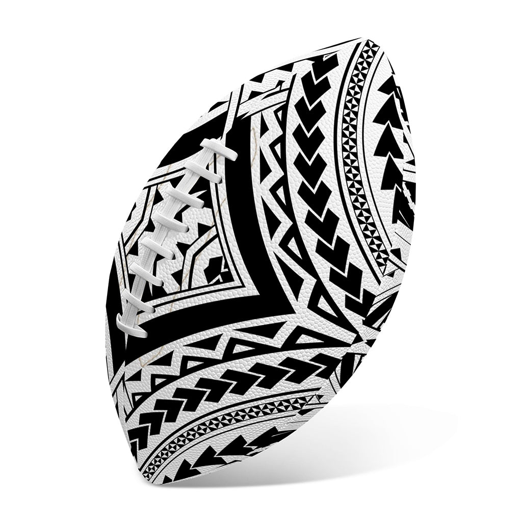 Maori Tribal Polynesian Tattoo Print Rugby Ball