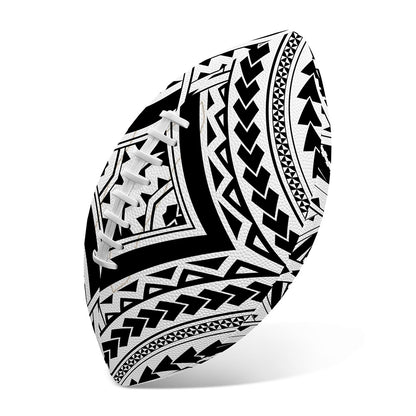 Maori Tribal Polynesian Tattoo Print Rugby Ball
