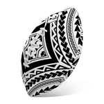 Maori Tribal Polynesian Tattoo Print Rugby Ball