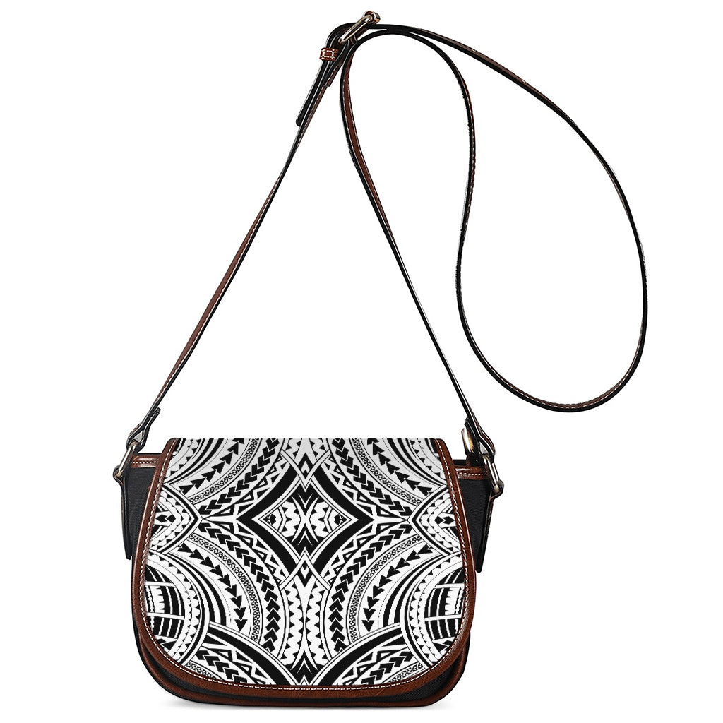 Maori Tribal Polynesian Tattoo Print Saddle Bag