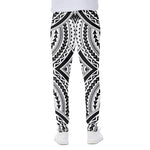 Maori Tribal Polynesian Tattoo Print Scuba Joggers