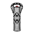Maori Tribal Polynesian Tattoo Print Single Neoprene Wine Tote