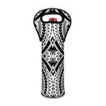 Maori Tribal Polynesian Tattoo Print Single Neoprene Wine Tote
