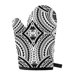 Maori Tribal Polynesian Tattoo Print Single Oven Mitt