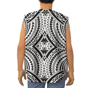 Maori Tribal Polynesian Tattoo Print Sleeveless Baseball Jersey