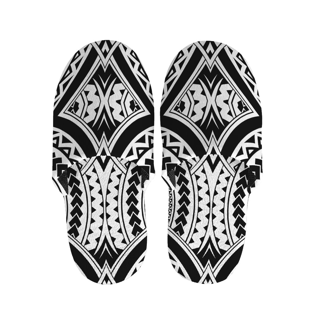 Maori Tribal Polynesian Tattoo Print Slippers